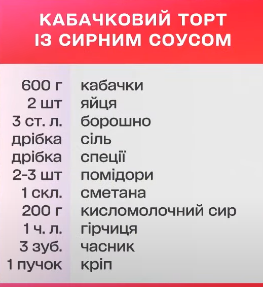 кабачковый торт