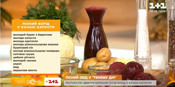 рецепт приготування пістного борщу