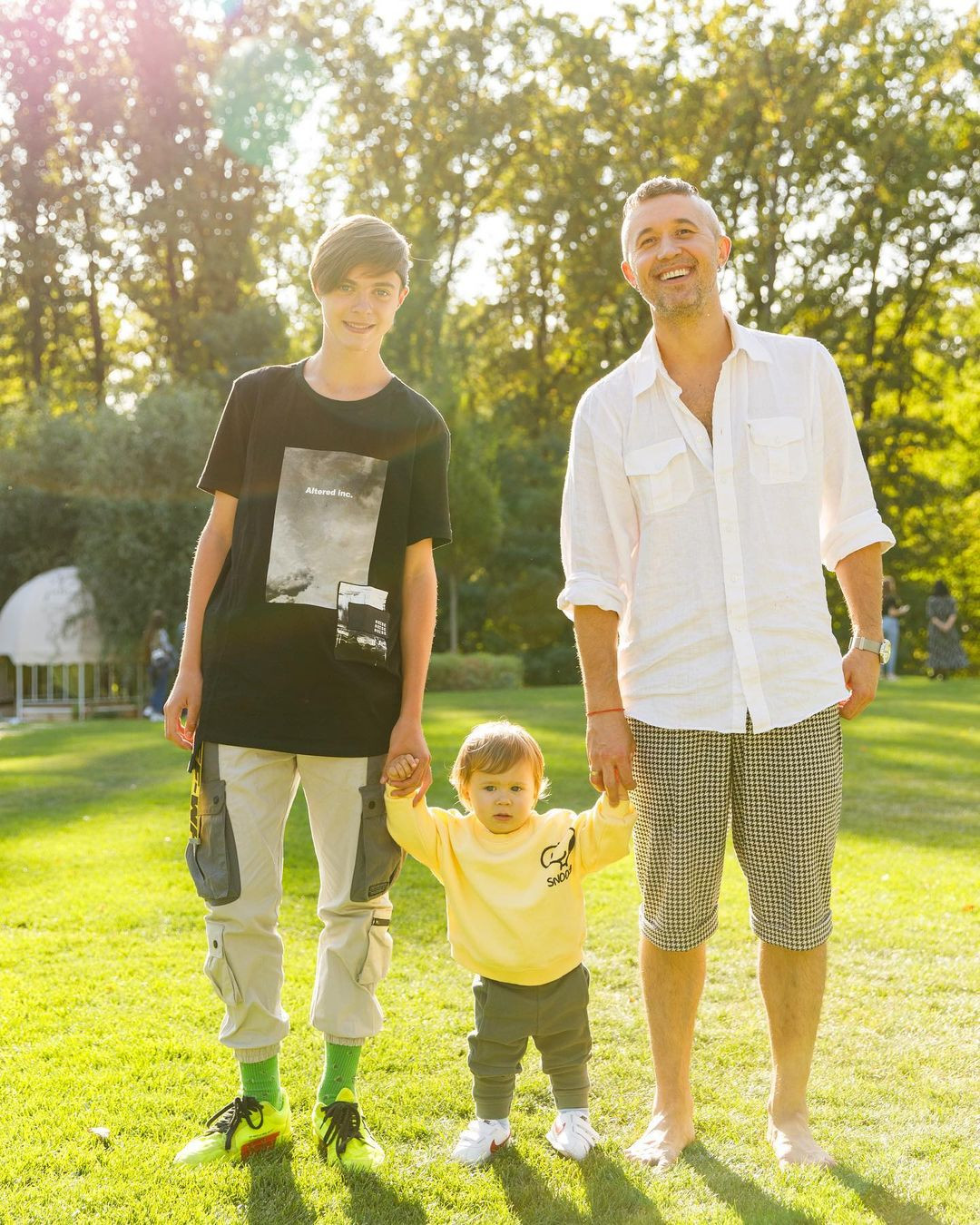 Сергій Бабкін із синами Артуром та Єлісеєм фото