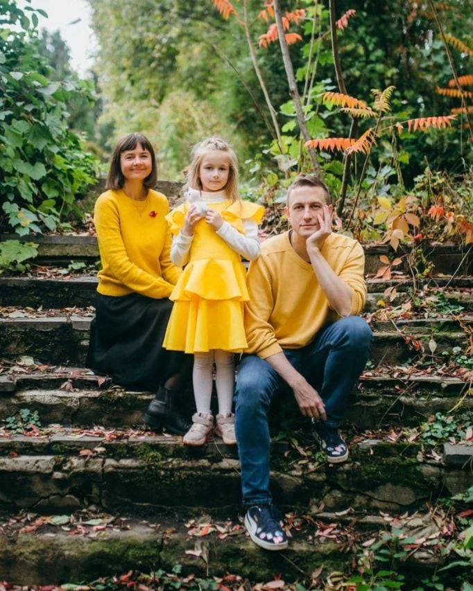 Святослав Гринчук з донькою та дружиною