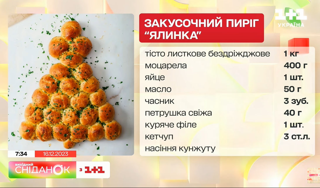Закусковий пиріг Ялинка