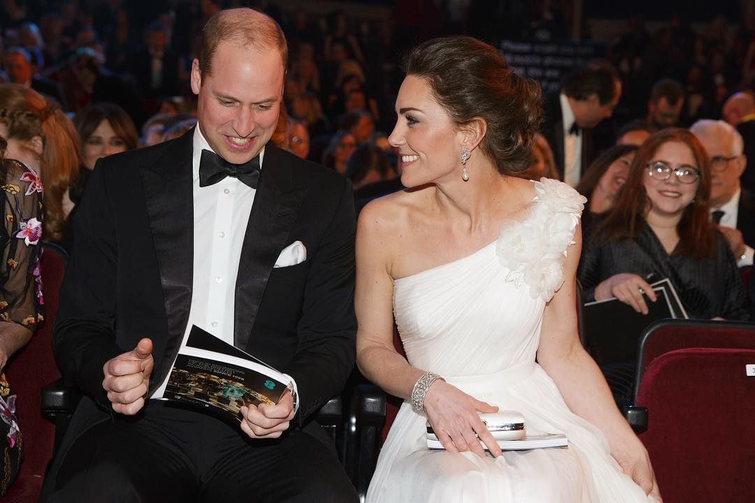 Кейт Миддлтон в белом платье на BAFTA-2019