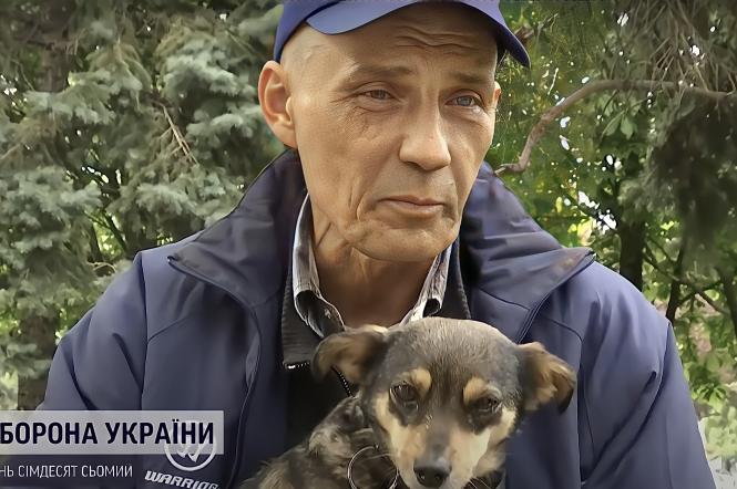 История 60-летнего мужчины и его собачки Жужи,  которые пешком дошли из Мариуполя в Запорожье