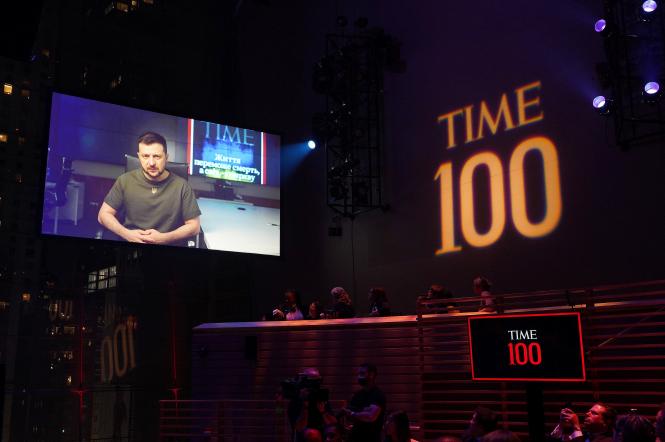 Володимир Зеленський став найвпливовішою людиною року за версією TIME і виступив на церемонії нагородження онлайн