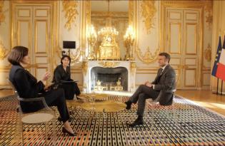 Президент Франції Макрон дав ексклюзивне інтерв’ю Наталії Мосейчук та Юлії Галушко