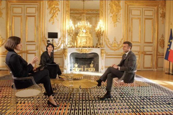 Президент Франції Макрон дав ексклюзивне інтерв’ю Наталії Мосейчук та Юлії Галушко